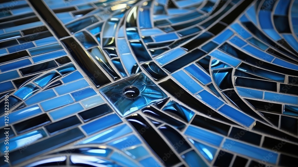 Obraz premium design black and blue pattern