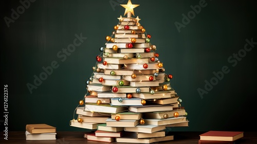 books simple christmas tree