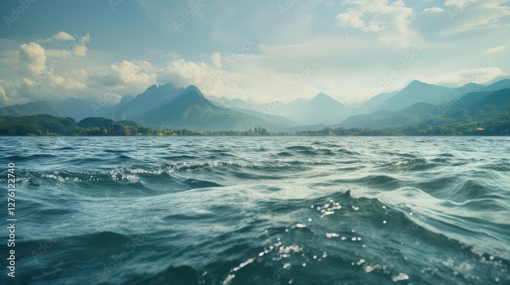Fototapeta premium sunlight lake water texture