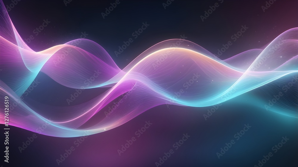 A holographic purple wave design on a white background A holographic purple wave design on a white background