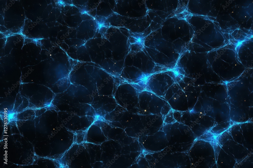 abstract technology background featuring glowing blue circuit paths forming neural network pattern on dark surface abstract technology background featuring glowing blue circuit paths forming neural network pattern on dark surface