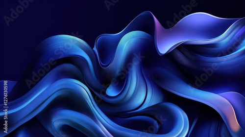 Wallpaper Mural abstract blue swirling waves background Torontodigital.ca