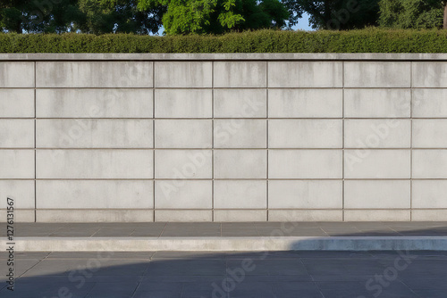 Wallpaper Mural cement wall with rectangular lining at roadside Torontodigital.ca
