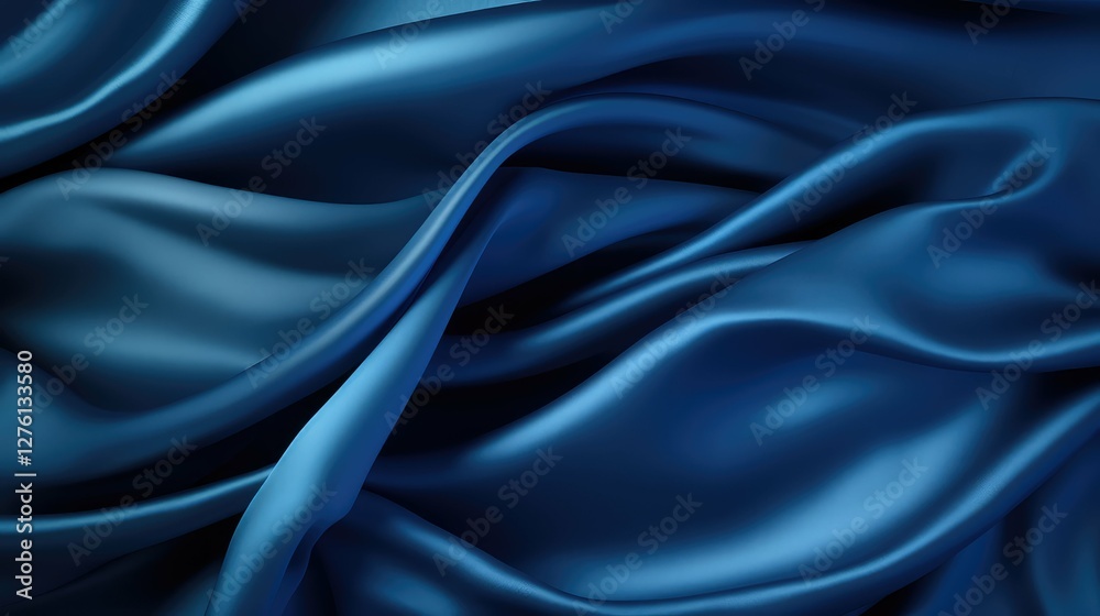 Obraz premium smooth blue cloth background