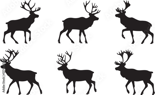 Caribou silhouettes