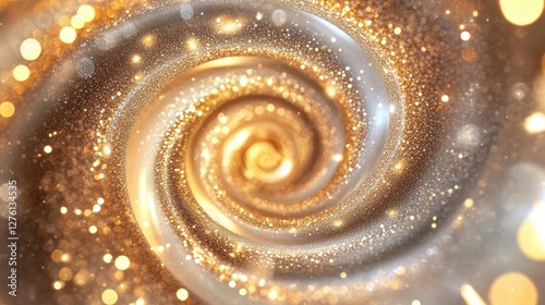 golden glitter spiral background photo
