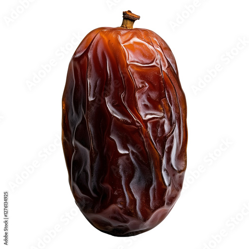 A single date fruit isolated on a transparent background photo