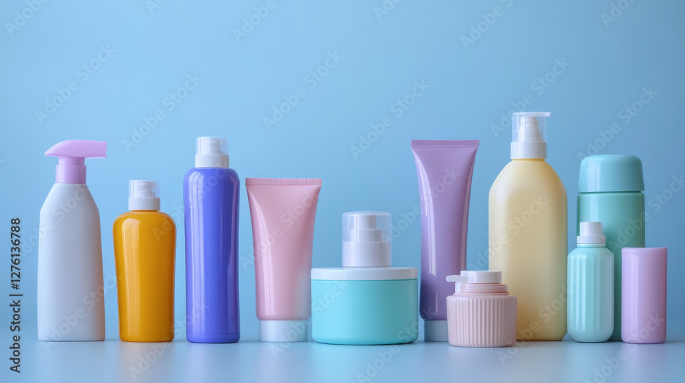 Cleaning service round pattern vector illustration. Plastic containers bottles, tubes and jars for cream, body lotion, shampoo and soap, milk and gel. Household bottles, cleaning liquid. Cleaning service round pattern vector illustration. Plastic containers bottles, tubes and jars for cream, body lotion, shampoo and soap, milk and gel. Household bottles, cleaning liquid.