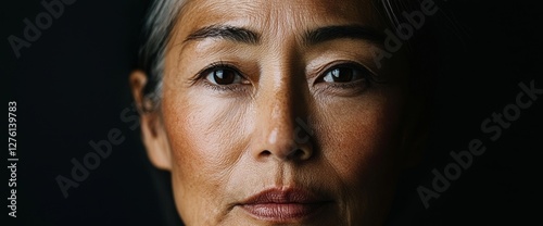 The concept of before and after facial treatment is illustrated by a face with melasma, brown spots, and open pores