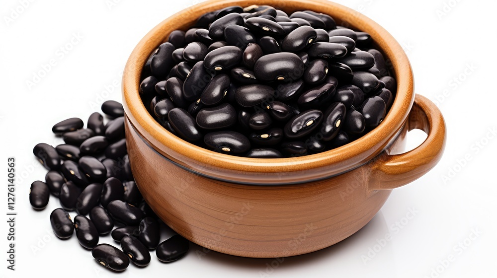 label black beans white background label black beans white background