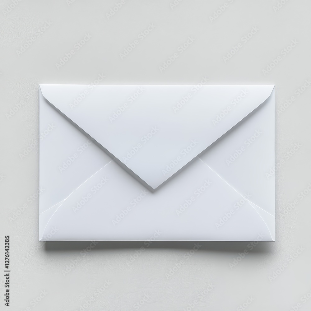 Blank White Envelope on Neutral Background. Blank White Envelope on Neutral Background.