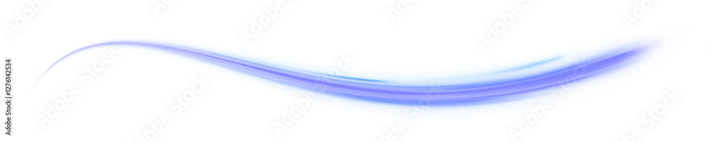 Blue wave curved lines for presentations, illustration of articles and publications on technological trends and innovations. PNG Colored shiny sparks of spiral wave. 