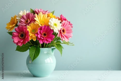 Wallpaper Mural A vase filled with an assortment of fresh flowers, blossoms, garden, spring Torontodigital.ca