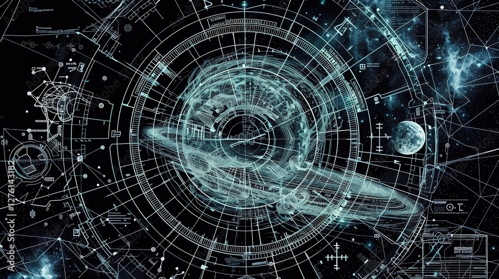 Obraz premium _Galaxy_map_star_wars_galactic_background