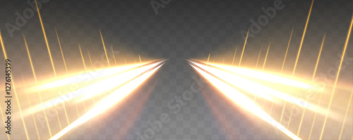 Sport car is made of polygons, lines and connected dots. Light trail wave, fire path trace line, car lights, optic fiber and incandescence curve twirl. High speed road in night time abstraction.	