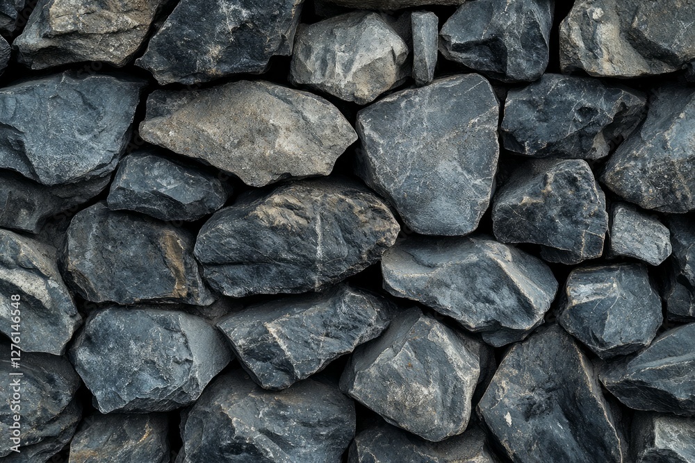 Dark stone wall pattern with uneven texture. AI image Dark stone wall pattern with uneven texture. AI image