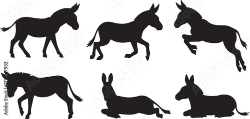 Donkey silhouettes