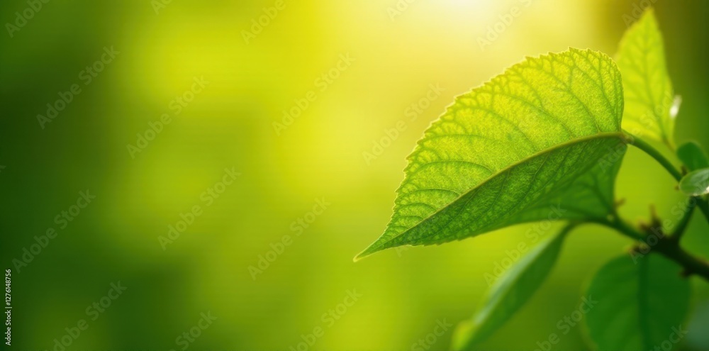 Sunlit yellowish-green leaves, close-up detail, botanical, background, leaves Sunlit yellowish-green leaves, close-up detail, botanical, background, leaves