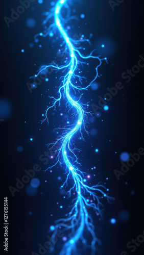 Vagus Nerve Stimulation, with blue electric current along the nerves.