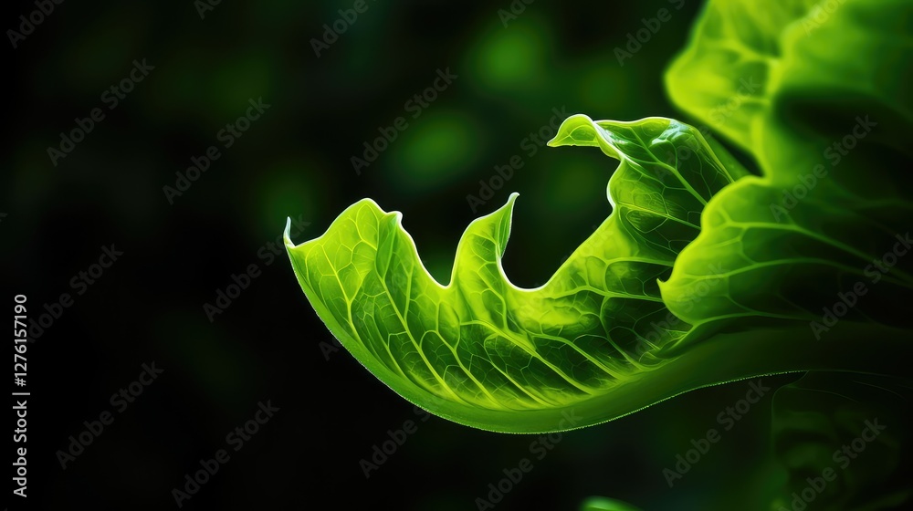 Fototapeta premium green leaf curl