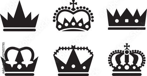 Crown icon silhouettes