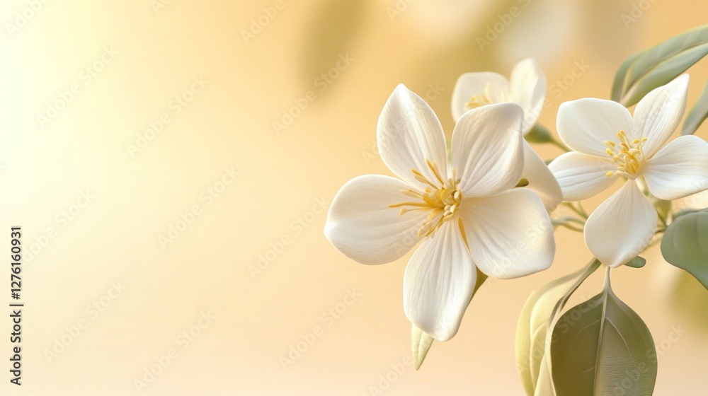 Fototapeta premium Delicate White Flowers in Soft Light