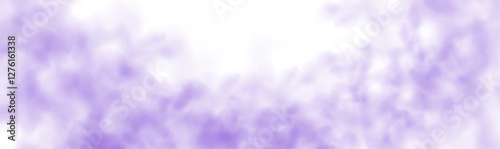 Purple smoke effect for decoration and covering on the transparent background. Fog vapor over ground or water surface.