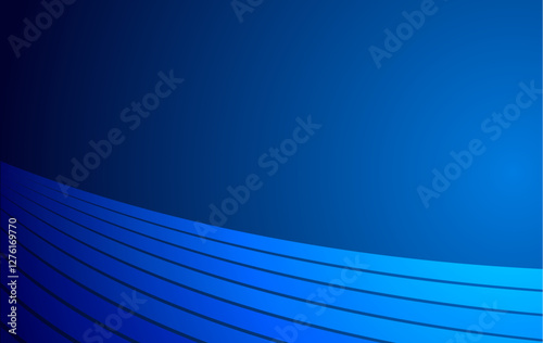 Vector Abstract Blue Background Featuring Gradient Arcs With Elegant Curves and Smooth Design