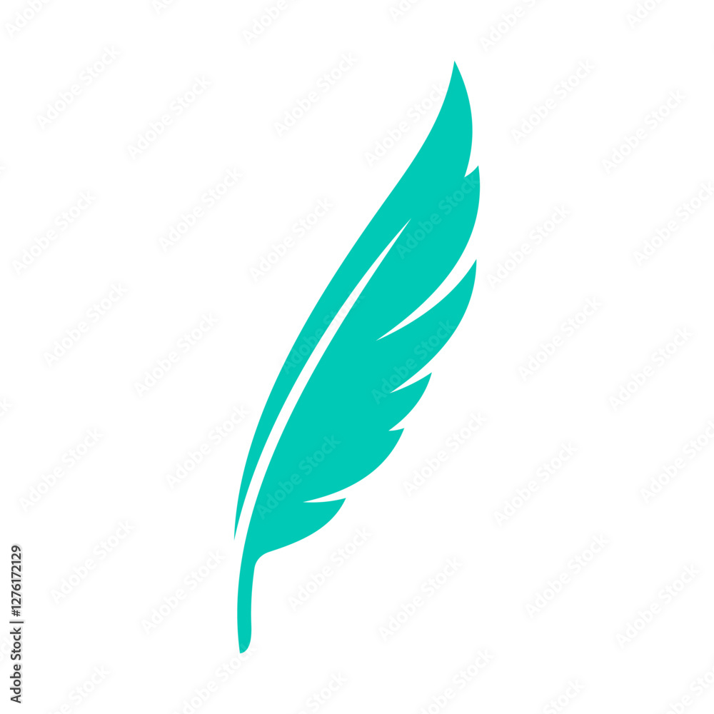 Feather Vector Logo Design Template
