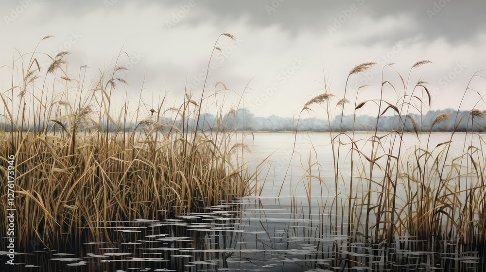 Obraz premium slender aquatic plant