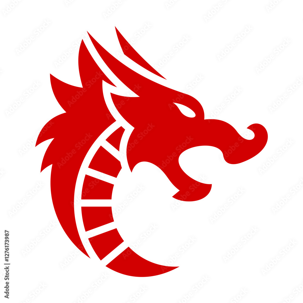 Naklejka premium Dragon Vector Logo Design Template