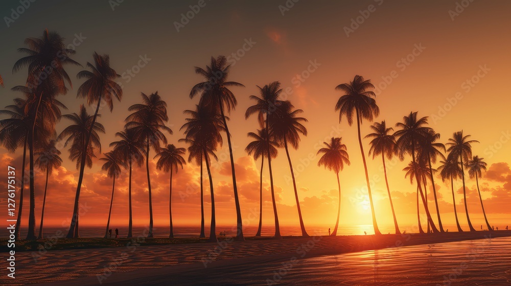 Obraz premium ocean palm trees