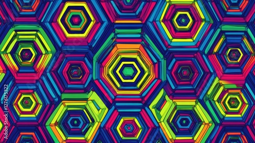 colorful hexagon pattern background