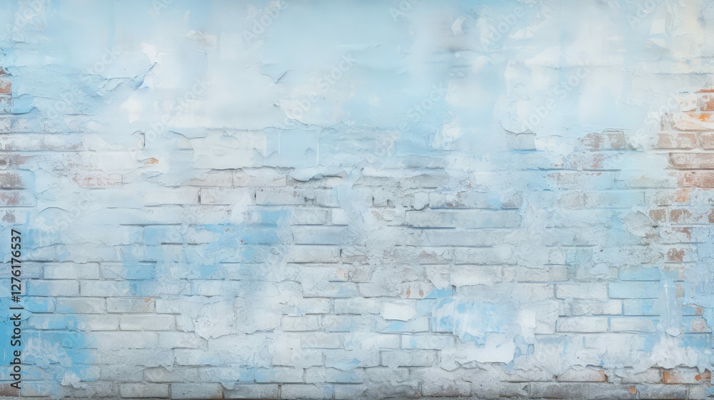 Obraz premium expression light blue brick wall