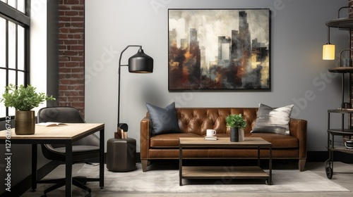 Wallpaper Mural cozy industrial office Torontodigital.ca