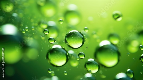 Wallpaper Mural gradient green bubble background Torontodigital.ca