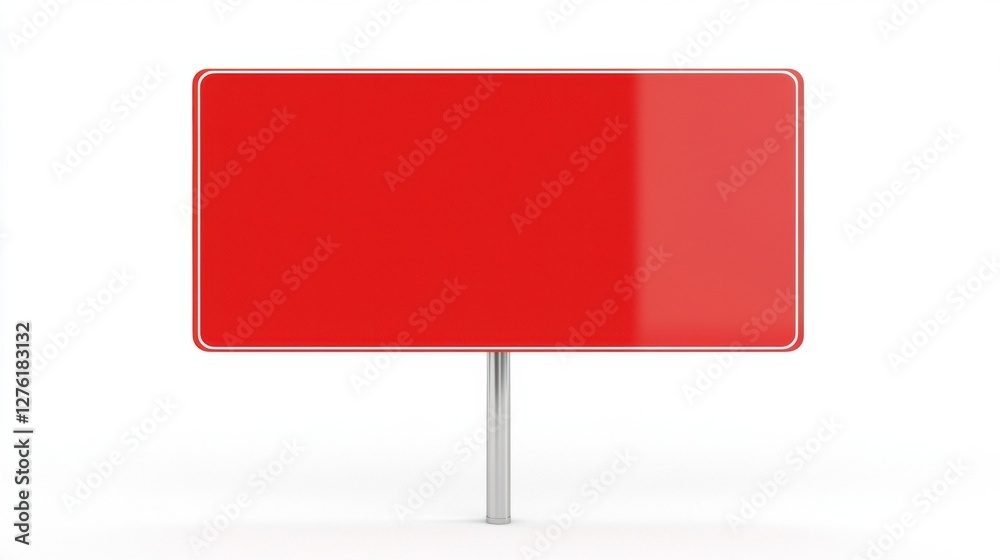 blank red road sign on a white background, isolated, clear image. blank red road sign on a white background, isolated, clear image.