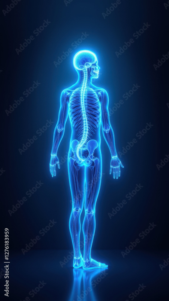 Anatomical illustration of a human torso with visible nervous system, including VNS or vagus nerve stimulation. Anatomical illustration of a human torso with visible nervous system, including VNS or vagus nerve stimulation.