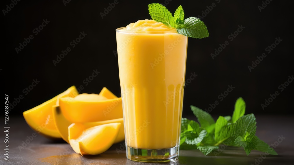 garnished orange mango garnished orange mango
