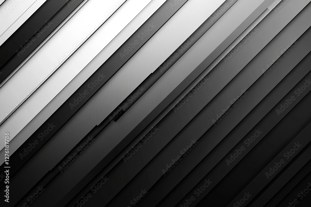 Obraz premium Dark deep black dynamic abstract vector background with diagonal lines, a gradient from light to deep black, and geometric shapes for an abstract design. Vector illustration style