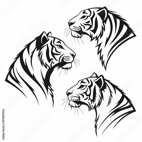 tiger head vector