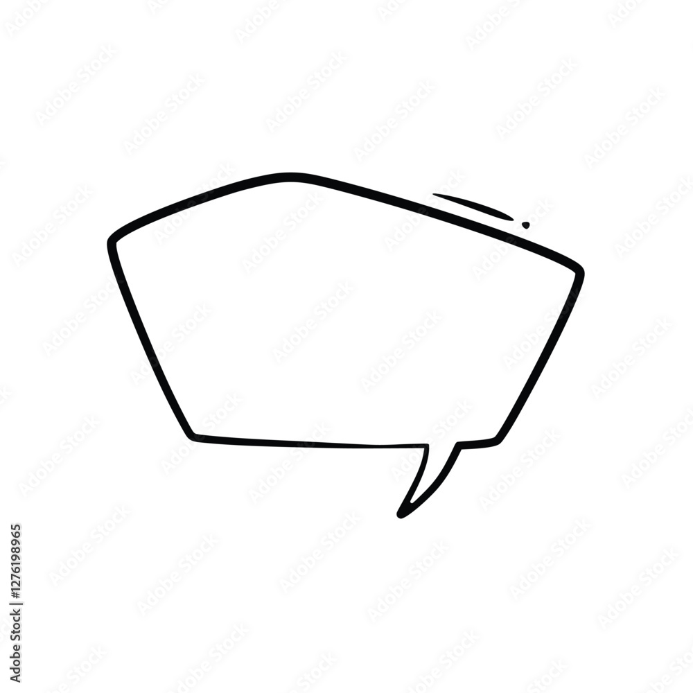 Naklejka premium Versatile Line Art Speech Bubbles for Creative Projects