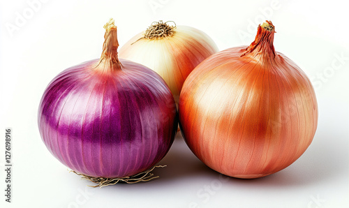 Wallpaper Mural whole onions on a white background Torontodigital.ca
