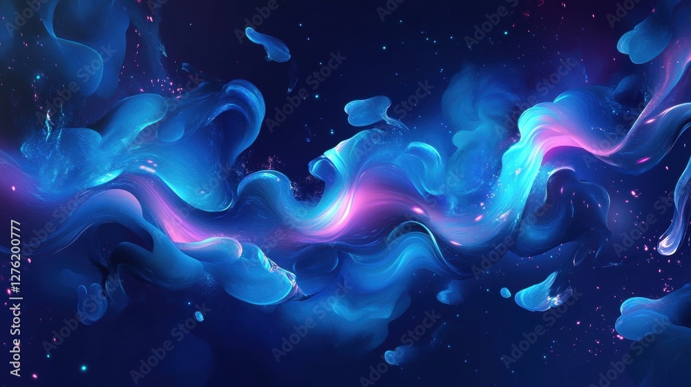 Obraz premium abstract blue nebula swirl