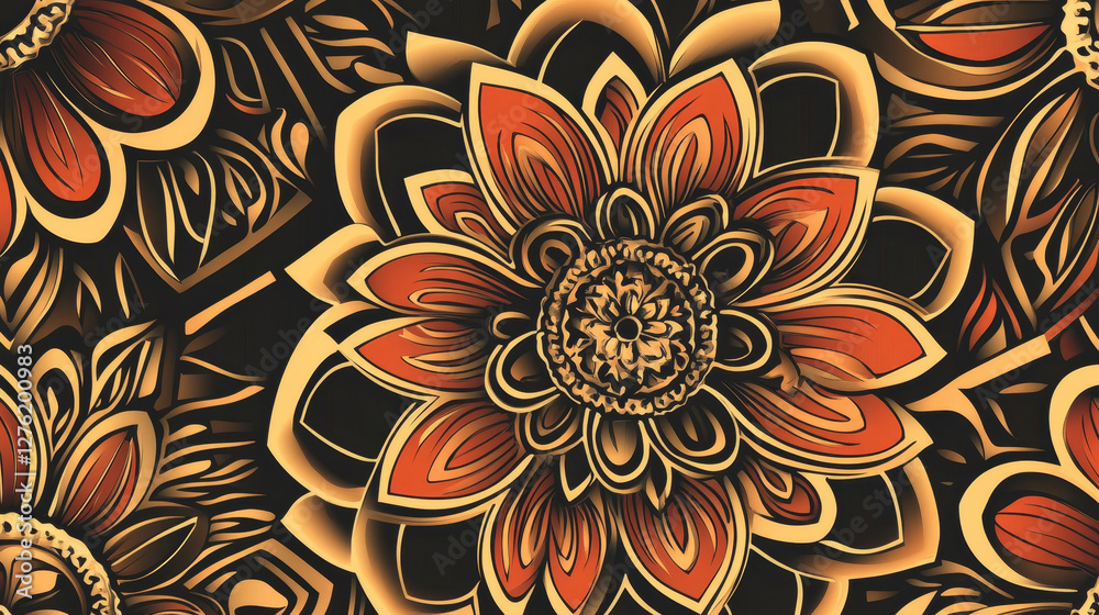 Mandala pattern flower vector. Mandala pattern flower vector.