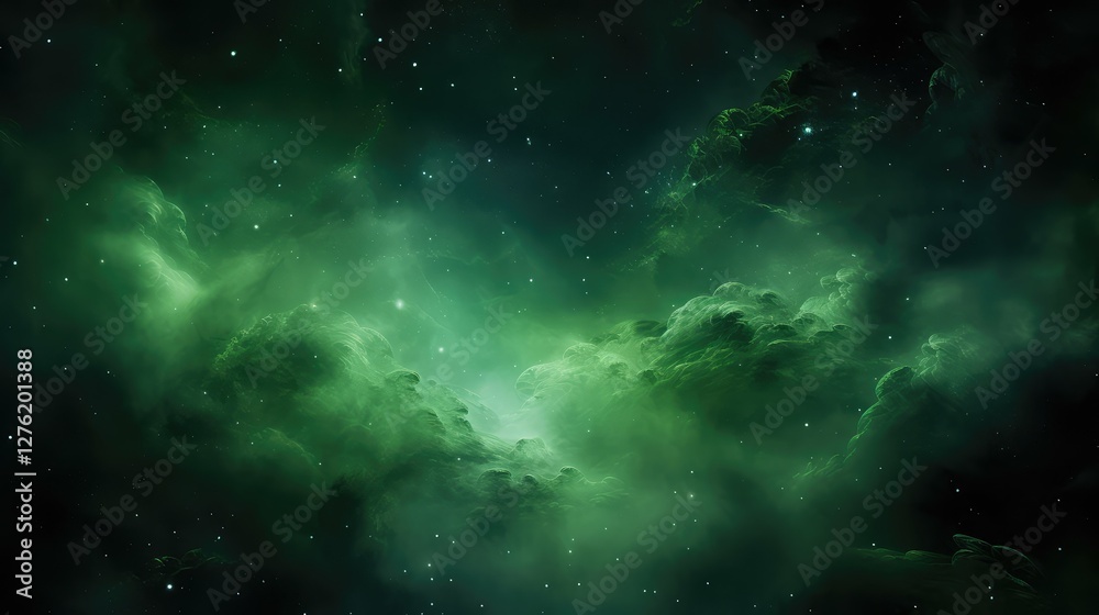 Obraz premium sky nebula green