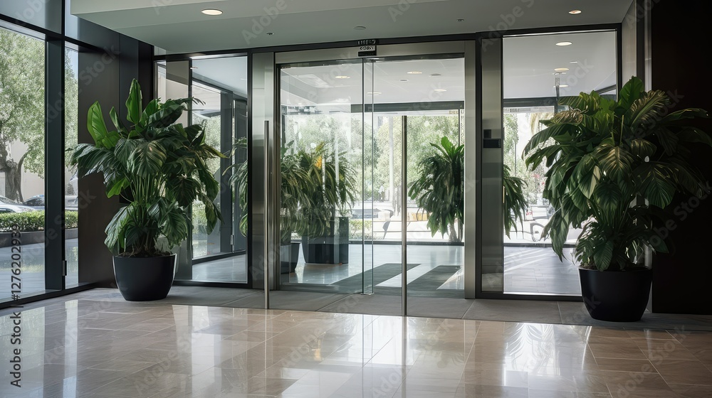 Obraz premium modern office front door