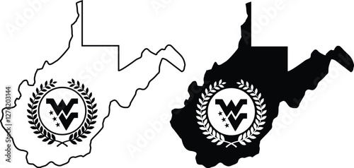 Wes Virginia Vector bundle, Clipart, Silhouette, Vector, icons, illustration, design, WV.