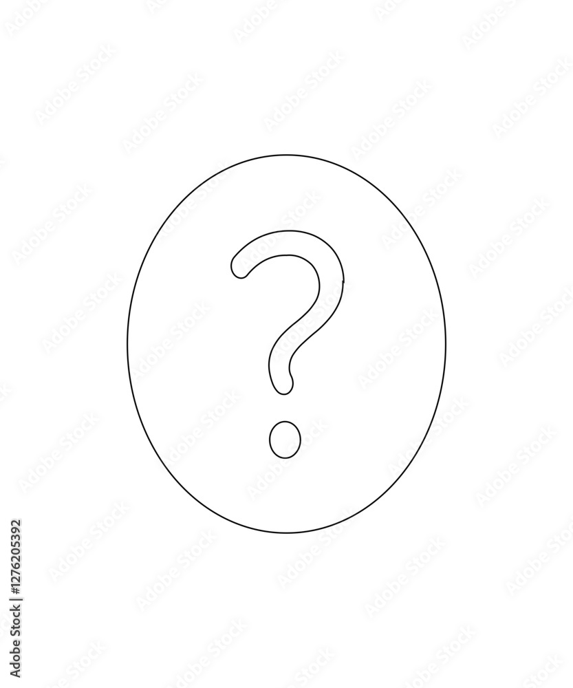 question mark icon with thin outline question mark icon with thin outline
