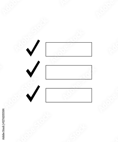 check list icon with thin stroke